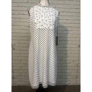 Karl Lagerfeld White and Black Polka Dot Dress